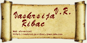 Vaskrsija Ribać vizit kartica